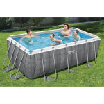Piscine tubulaire bestway rectangulaire 4, 12 x 2, 01 x 1, 22 m power steel rotin