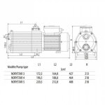 Surpresseur piscine norystar 1, 5 cv monophas 5 turbines