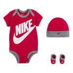 Ensemble de barboteuse + bonnet + chaussons bébé fille nike nhn furura logo Ensemble de barboteuse + bonnet + chaussons bébé fille nike nhn furura logo