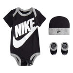 Ensemble de barboteuse + bonnet + chaussons bébé garçon nike nhn furura logo Ensemble de barboteuse + bonnet + chaussons bébé garçon nike nhn furura logo