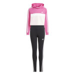 Ensemble legging et sweatshirt  capuche fille adidas tiberio 3 - stripes colorblock