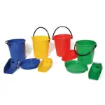 Ensemble seau, pelle et accessoires souples enfant sporti