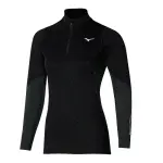Maillot manches longues demi - zipp femme mizuno breath thermo merino wool