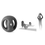 Medecine ball avec poignée tremblay 6 kg Medecine ball avec poignée tremblay 6 kg