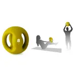 Medecine ball avec poign�e tremblay 8 kg