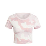 T - shirt cropp femme adidas essentials 3 - stripes camo print