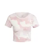 T - shirt cropp femme adidas essentials 3 - stripes camo print