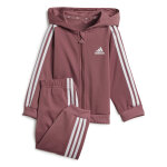 Survtement  capuche full zip en polyester bb adidas essentials three stripes shiny