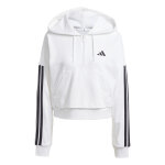 Sweatshirt  capuche 1 / 4 zip femme adidas essentials 3 - stripes