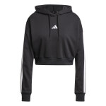 Sweatshirt  capuche court french terry femme adidas essentials 3 - stripes