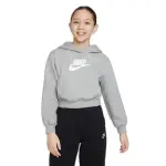 Sweatshirt � capuche fille nike club fleece crop hbr