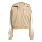 Sweatshirt � capuche full zip femme adidas essentials 3 stripes