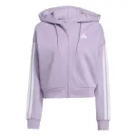 Sweatshirt � capuche full zip femme adidas essentials 3 stripes