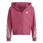 Sweatshirt  capuche full zip fille adidas future icons 3 - stripes