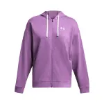 Sweatshirt � capuche oversize zipp� femme under armour rival terry