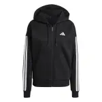 Sweatshirt  capuche zipp en polaire femme adidas essentials 3 - stripes
