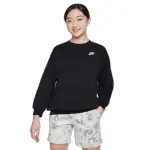 Sweatshirt col rond fille nike club fleece oversized lbr