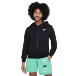 Sweatshirt zipp� � capuche enfant nike club ft lbr