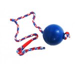 Balle en caoutchouc avec corde pour chiens une pi�ce