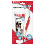 Beaphar combipack dentifrice et brosse  dents pour chien et chat paquet combi