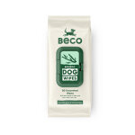 Beco bamboo dog wipes lingettes hypoallergniques pour chien (80 lingettes) noix de coco
