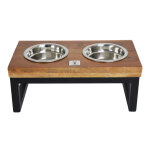 Boony est 1941 service de table en bois avec gamelles en m�tal pour chien 35 cm