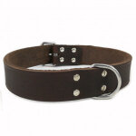 Collier en cuir marron pour chien 35 cm x 14 mm Collier en cuir marron pour chien 35 cm x 14 mm