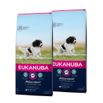 Eukanuba adult medium au poulet pour chien 2 x 15 kg