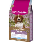 Eukanuba puppy & junior s / m sans c�r�ales au poisson de mer pour chiot 2 x 3 kg