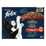 Felix d�lices tranch�s s�l�ction de la campagne au b?uf, poulet, canard, � la dinde en gel�e p�t�e pour ...