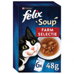 Felix soup original selection de la campagne pour chat 4 x (6 x 48 g)