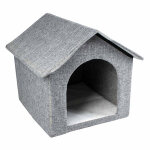 Gilly maison grise pour chat (pliable, avec coussin) une pi�ce