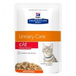 Hill's prescription diet c / d multicare stress urinary sachet repas au poulet pour chat 4 bo�tes (48 ...