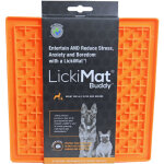 Lickimat tapis � l�cher buddy orange pour chien (20 cm) une pi�ce
