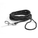 Longue laisse � boucle pour chien noir 10 m�tres