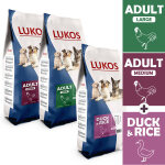 Lukos pack d'essai ? � la volaille et au canard ? premium croquettes pour chien large: 3 kg + 3 kg