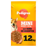 Pedigree adult mini au b?uf et l�gumes pour chien 2 x 1, 4 kg