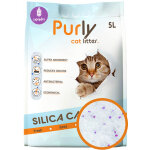 Purly liti�re de silice pour chat lavender 5 litres (2, 2kg)