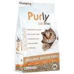 Purly organic liti�re agglom�rante en fibre de bois pour chat 10 litres