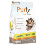 Purly organic supreme litire agglomrante en fibre de mas pour chat 3 x 5 litres