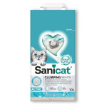 Sanicat clumping white active savon de marseille litire pour chat 2 x 10 litres
