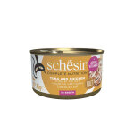 Schesir thon et poulet (au bouillon) pte pour chat (bote) 1 lot (12 x 85 g)