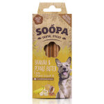 Soopa dental bâtonnets à mâcher banana et beurre d'arachide pour chien une pièce Soopa dental bâtonnets à mâcher banana et beurre d'arachide pour chien une pièce