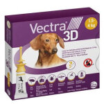 Vectra 3d xs spot - on pour chiens 1, 5 - 4 kg (3 pipettes) 3 pipettes
