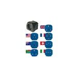 1508160 adaptateur prise d''alimentation type c (europlug) universel noir, prise de voyage