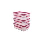 515582 boîte hermétique alimentaire rectangulaire 0, 55 l rose, transparent 3 pièce(s) 515582 boîte hermétique alimentaire rectangulaire 0, 55 l rose, transparent 3 pièce(s)