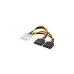 Adaptateur d''alimentation 5, 25 ; molex / 2x 15 broches sata