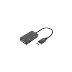 Adaptateur / convertisseur 3 en 1 displayport > displayport + hdmi + dvi + vga