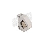 Adaptateur sur rail din avec module keystone rj - 45 > cat. 6a lsa, module de keystone