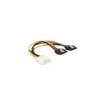 Alimentation molex 4 broches mle > 2 x sata 15 broches, cble en y